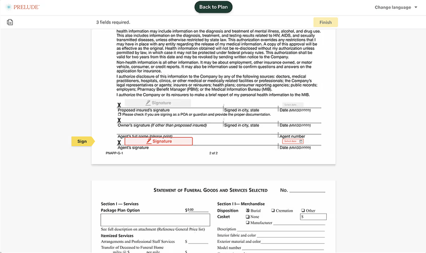 Complete information gathering feature