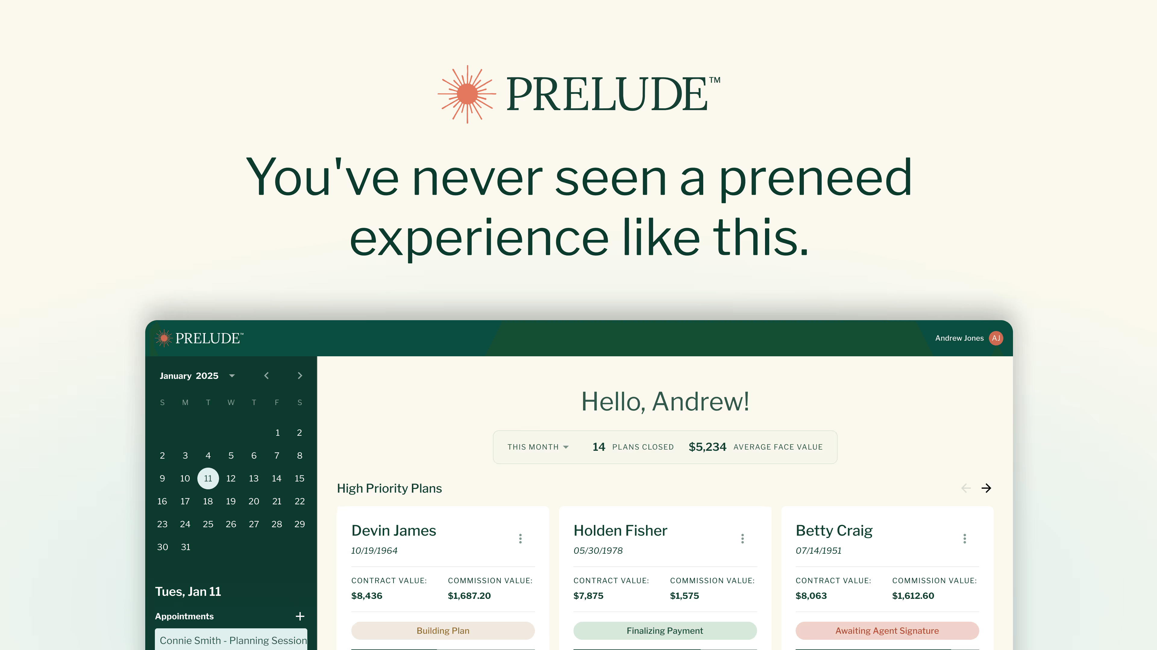 Prelude | The Modern Preneed Sales Platform